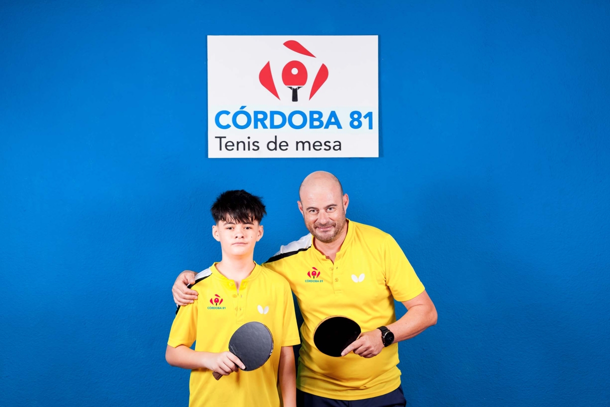 Antonio Carrillo y Dario Carrilo jugadores de tenis de mesa del Córdoba 81